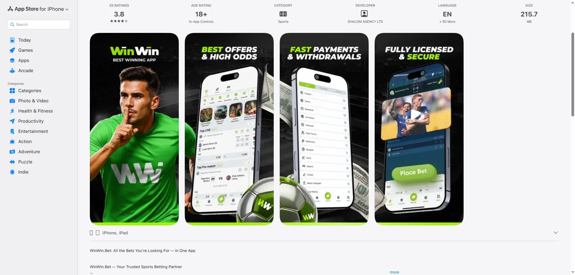 WinWin Bet app compatível com Android e iOS em 2026
