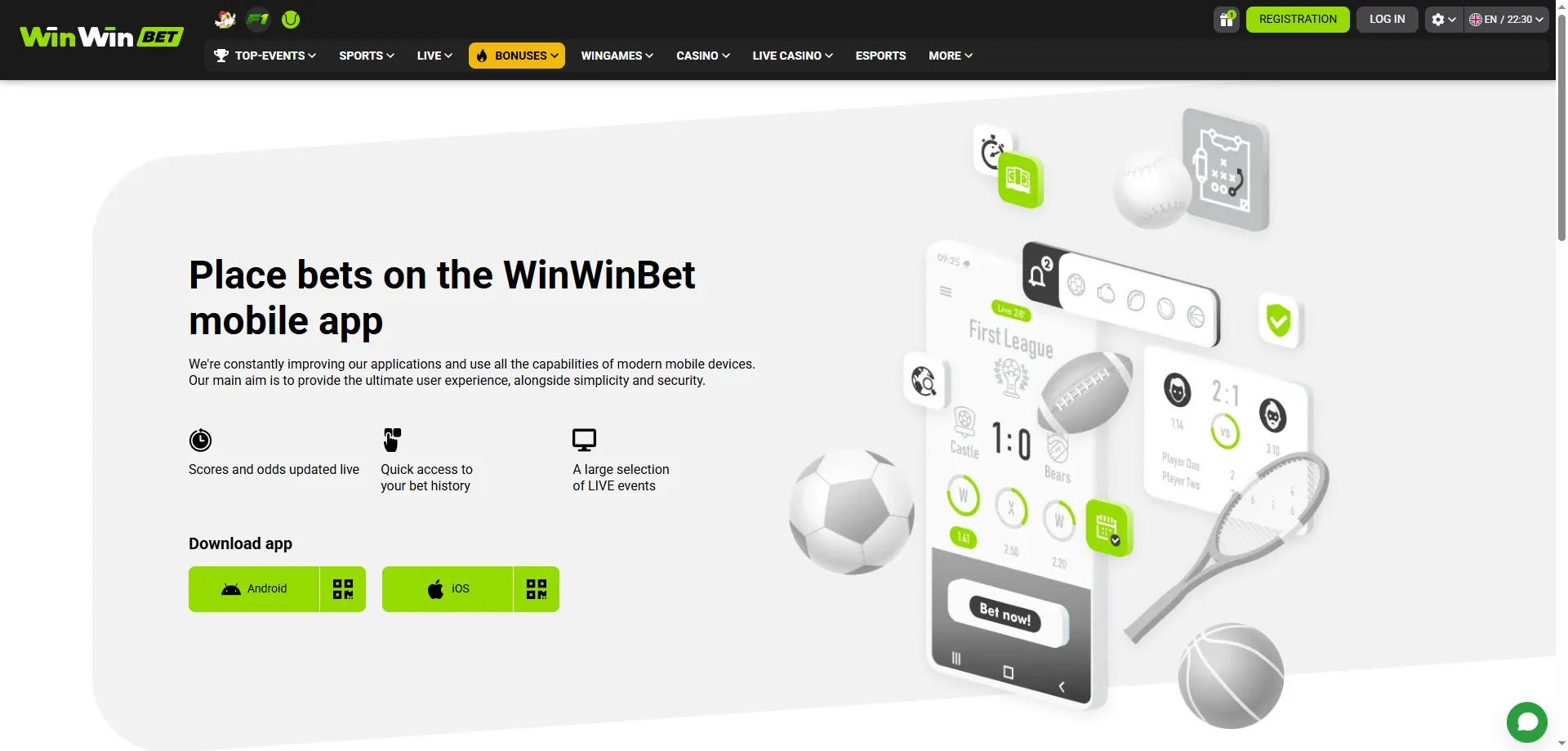 Processo de registo na winwinbet e inserção do código promocional